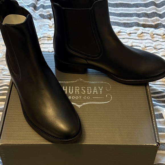 Thursday Boot Company Black Leather Ankle Boots - Picture 1 of 10
